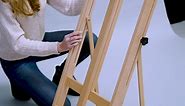MEEDEN Art Painting Easel - Solid Beechwood H-Frame Studio Easel Stand, Artist Adjustable Floor Easel for Painting Adults, Beginner & Artists, Painter Wooden Easel Holds Canvas Art up to 48"