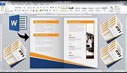 Ms Word Tutorial~~ 2 Fold Brochure Design in ms word