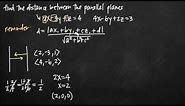 Distance between parallel planes (vectors) (KristaKingMath)