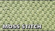 MOSS STITCH Pattern for Beginners (Best Beginner Knit Stitches)