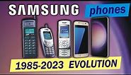 Samsung phones evolution 1985-2023
