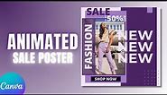 Animated Sale Posters using Canva | Ad Poster Design