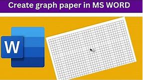 How to make grid paper in Microsoft Word|How to create graph paper in Word