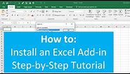How To Install An Excel Add-in