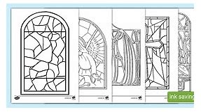 Colouring Stained Glass Templates