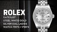 Rolex Datejust Steel White Gold Silver Dial Ladies Watch 79174 / 179174 Review | SwissWatchExpo