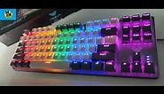 AULA F3287 Wired TKL Rainbow Mechanical Gaming Keyboard, 80% Compact Tenkeyless 87 Keys Layout