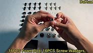 16 Sets License Plate Screws Kit, DaKuan Stainless Steel Rustproof License Plates Bolts for Cars, Trucks, SUVs (Black and Silver)