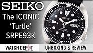 HOROLOGY ROYALTY, Seiko SRPE93K Prospex 'Turtle' Automatic Divers | Unboxing & Review