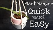DIY | 1 MINUTE HANGING PLANTER - QUICK AND EASY | HANGING POT WITH ROPE