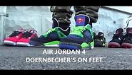 Air Jordan 4 Doernbecher Superman Sneaker on Feet