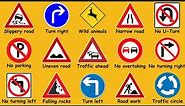 40 Important ROAD SIGNS That You Need To Know When Driving | Traffic Signs | English Vocabulary