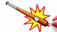How to Draw a Baseball Bat Hitting a Baseball