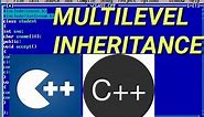 MULTILEVEL INHERITANCE IN C++ ||C++ TUTORIALS