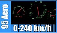Saab 95 2.3T Aero 0-240 km/h GREAT! Acceleration Beschleunigung Autobahn Test