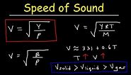 Speed of Sound in Solids, Liquids, and Gases - Physics Practice Problems