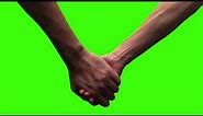 holding hands green screen