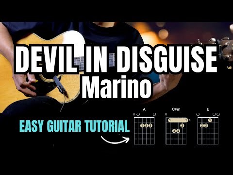 Marino - Devil in Disguise (EASY Guitar Tutorial) "you think the devil has horns" | Beginner Guitar
