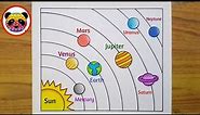 Solar System Drawing / How to Draw Solar System / Solar System Planets Drawing / Solar System