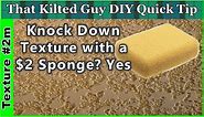 KnockDown Texture Repair Sponge that cost $2.00. NO WAY? Yes Way, and it works well.