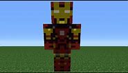 Minecraft Tutorial: How To Make An Iron Man Statue (The Avengers)