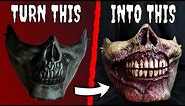 How To Make A Zombie Face Mask Cover - Halloween DIY Costumes & Props - Mask Making | Dark Nook
