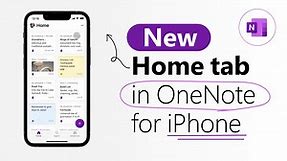 New Home Experience in OneNote for iPhone
