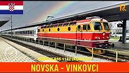 Winter Cab Ride Novska - Vinkovci (Croatian Railways) - train drivers view in 4K