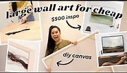 CREATING LARGE WALL DECOR FROM SCRATCH! *AFFORDABLE DIY FRAMED CANVAS ART*