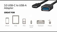 USB-C At A Glance: 3.0 USB-C to USB-A Adapter by Belkin