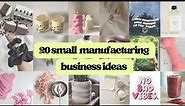 20 Small Business Manufacturing Ideas You Can Start in 2024