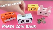 DIY paper piggy bank / Origami piggy bank / Easy paper money box