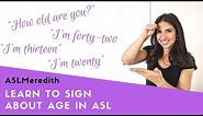 Learn ASL: Ask and Answer About Age in American Sign Language for Beginners