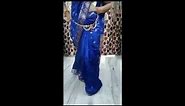How to wear silk saree with waist chain