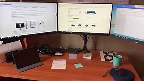 How to set up three Dell 24” Display Monitors using Dell Business Dock - WD15 with 180W adapter