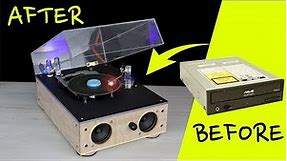 How to turn PC CDROM into Vintage Record Player Style