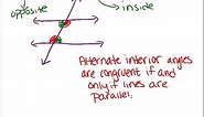 Alternate Interior Angles: Lesson (Geometry Concepts)