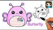 How to Draw a Butterfly Easy | Squishmallows