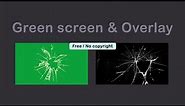 Glass Mirror break green screen overlay After Effects | Premiere Pro FREE