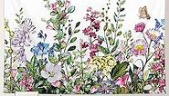 RosieLily Floral Tapestry, Flower Tapestry Wall Hanging Spring Tapestry Colorful Plant Wildflower Nature Wall Tapestry Botanical Herbs Vintage Tapestry for Bedroom Living Room Dorm, 59" x 79" Inches