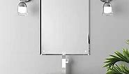 whitebeach Frameless Wall Mirror for Bathroom,24" x 18" Polished Beveled Edge Rectangle Wall Mirror Decorative Wall Mirrors for Entryways Living Room Washroom and Bedroom
