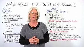 How to Write a Scope of Work