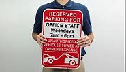 Customizable Reserved Parking Sign, w/Your Logo, Image, Text, Rust Free 0.080 Aluminum, EGP Reflective Vinyl, UV & Heat, Cold, Weather Resistant Laminate, Pre-drilled Holes, Made in USA