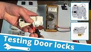 How a washing machine door lock works, how to test interlocks