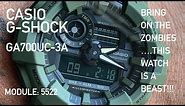 Casio WATCH, G Shock GA700UC-3A| Module 5522 Military Green REVIEW