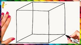 How To Draw A Cube Step By Step 🧊 Cube Drawing Easy