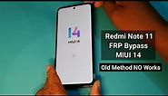 Redmi Note 11 FRP Bypass MIUI 14 Without Computer | NO Talkback | Redmi Note 11 MIUI 14 FRP Unlock