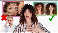 5 CURLY HAIR BANG MISTAKES TO AVOID (reacting to brad mondo's curly hair bang video)