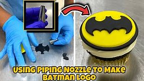 Cool Ideas How to Make Batman Cake Topper Without Any STENCIL / Batman Cupcake