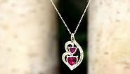 10k Yellow Gold Ruby Heart Necklace